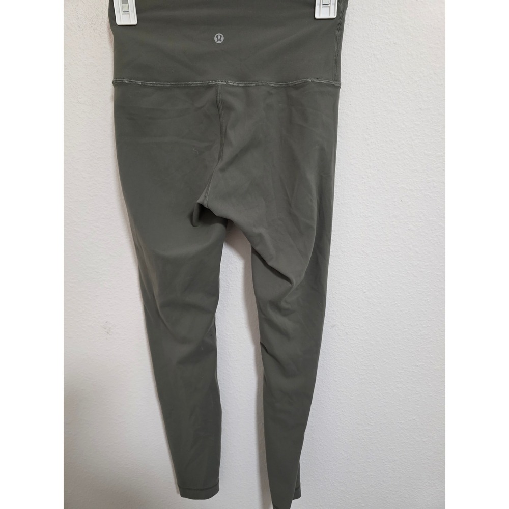 Lululemon Wunder Under High Rise Leggings Olive Green Luxtreme Size 6 - Picture 5 of 6
